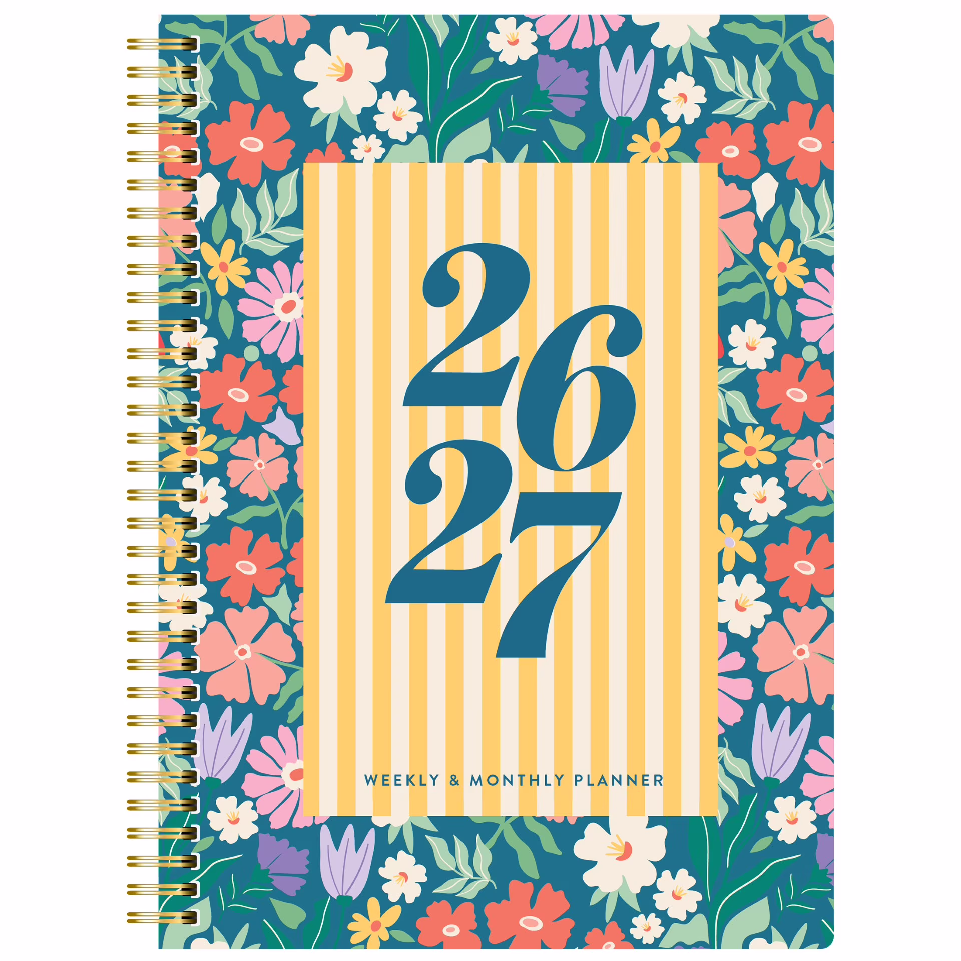 Pen+Gear 15-Month Monthly Weekly Planner, Academic Schedule Organizer, Floral Design (Multicolor, 6.75 in x 9 in) ds4du