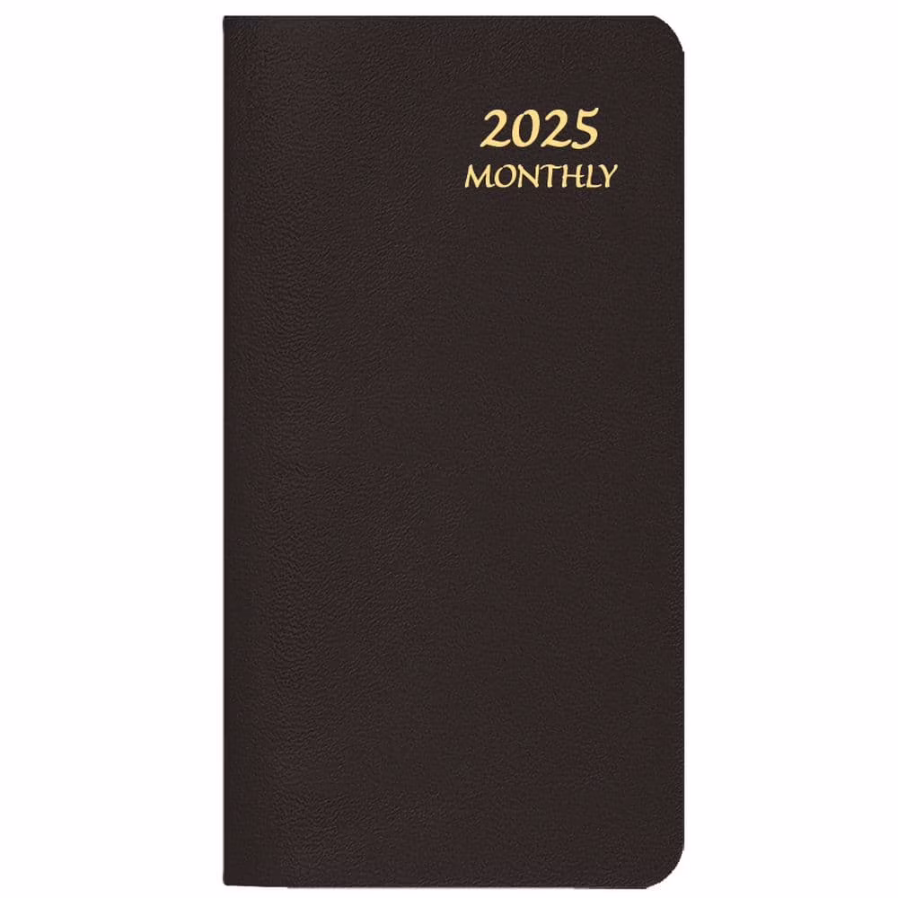 Payne Publishers Monthly 2025 Pocket Planner (Black, 6.5 in x 3.5 in) p3ZWM