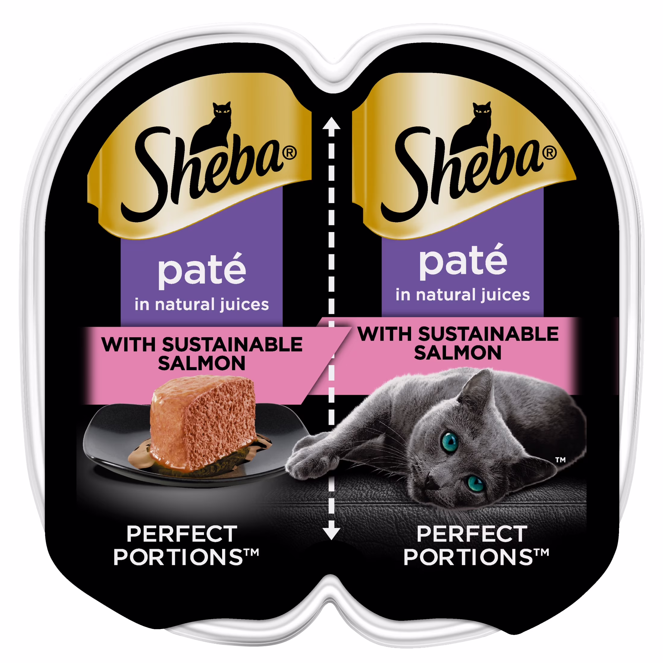 Sheba Perfect Portions Sustainable Salmon Pate Wet Cat Food (2.6 oz Twin-Pack Tray) jEnpV - Image 4