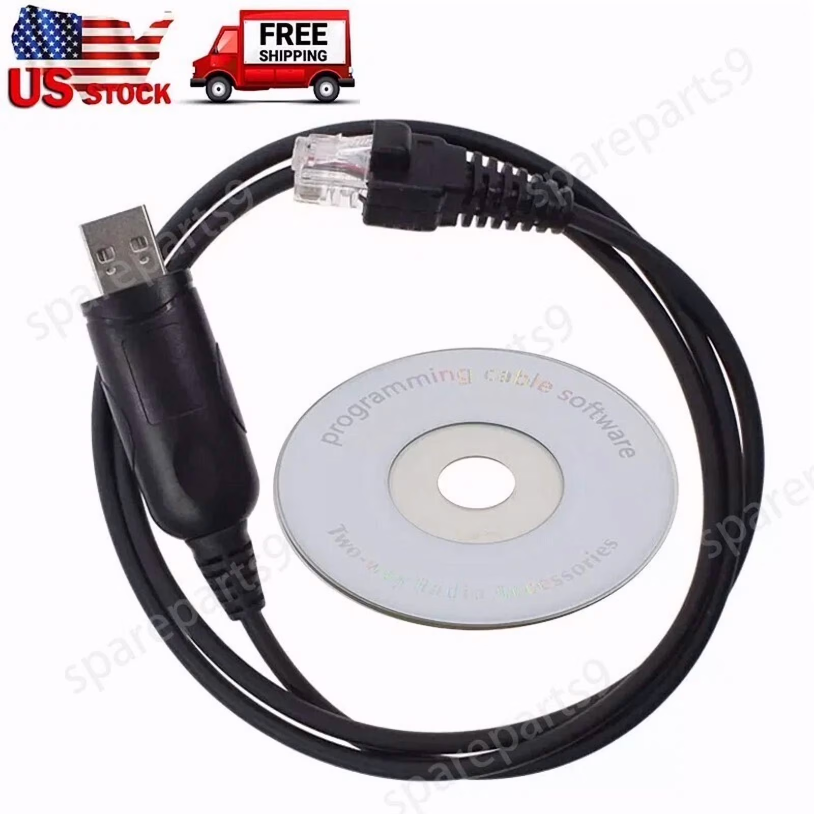 Rhea USB Programming Cable for Kenwood TM-271A TM-481A TM-471A TM-281A Two-Way Radios (6 ft) BzVP4