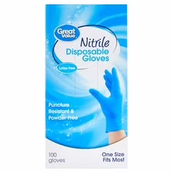 Great Value Nitrile Disposable Gloves (Blue, 100 Count) fkYKK - Image 2