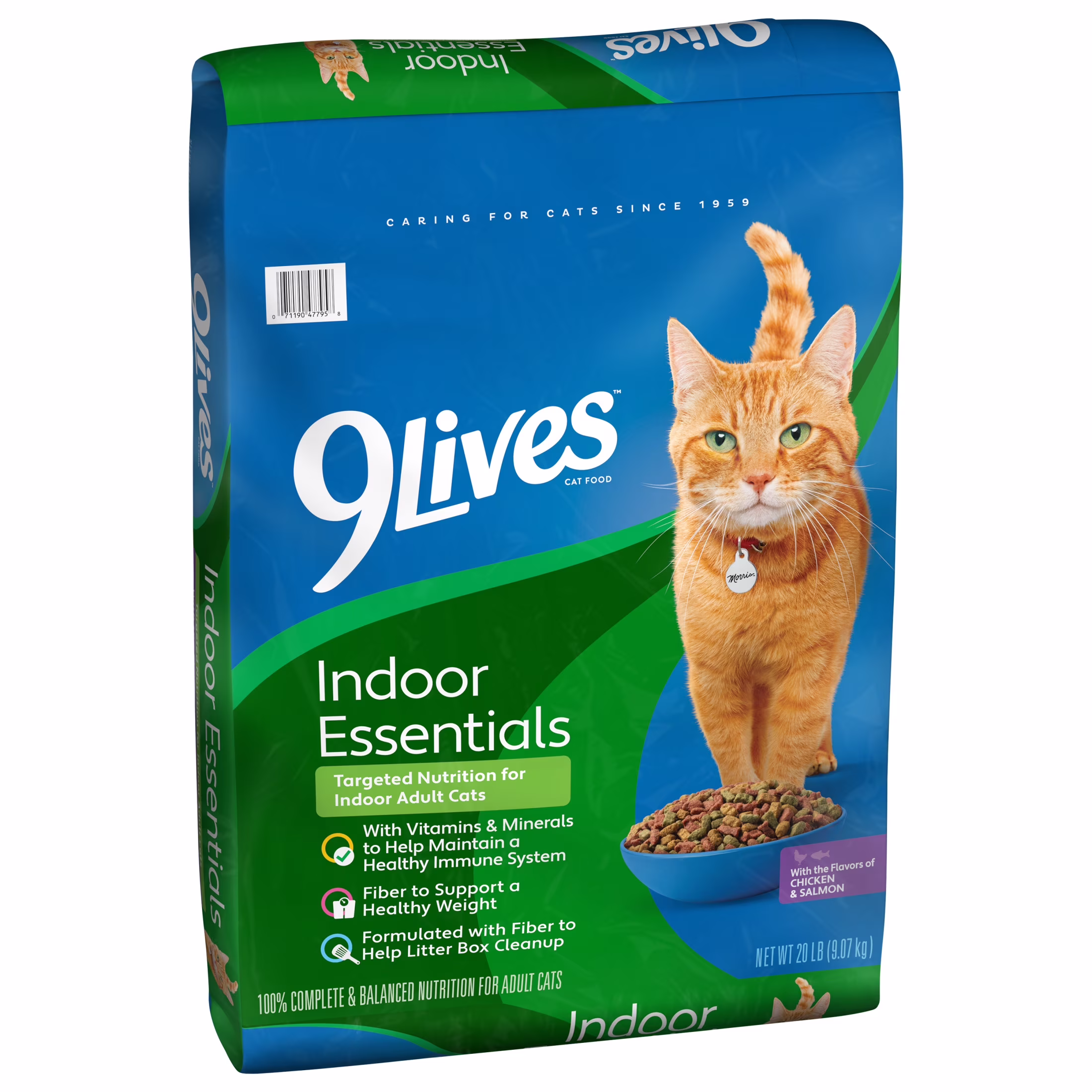 9Lives Indoor Essentials Dry Cat Food, Chicken & Salmon Flavor (20 lb) PUlLp