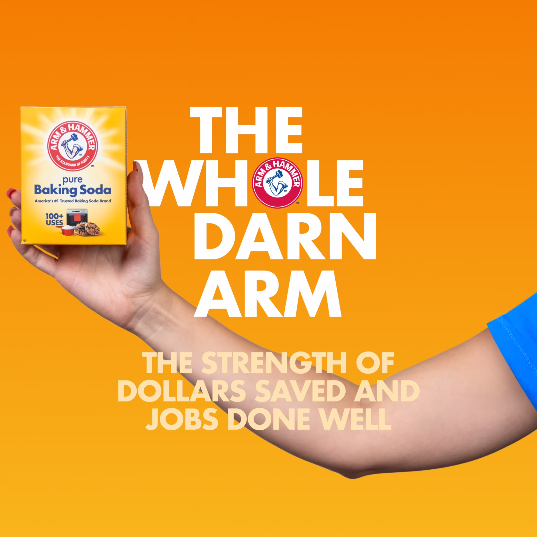 ARM & HAMMER Baking Soda, Multi-Purpose Pure Sodium Bicarbonate Powder for Cleaning and Baking (4 lb) 1gTYT