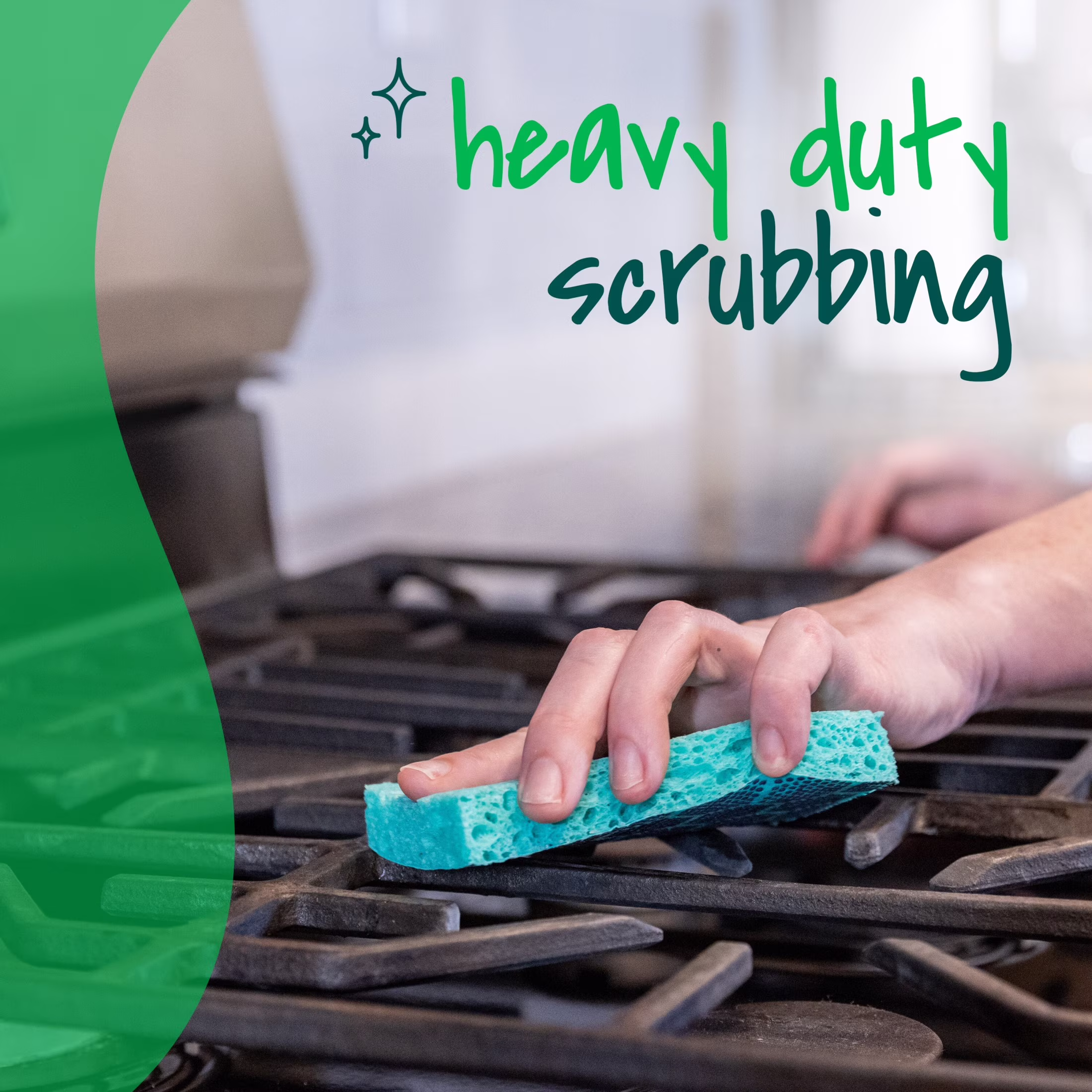 Scotch-Brite Heavy Duty Scrub Sponges, Odor Resistant Kitchen Cleaning Pads (Green, 3 Pack) JpopD