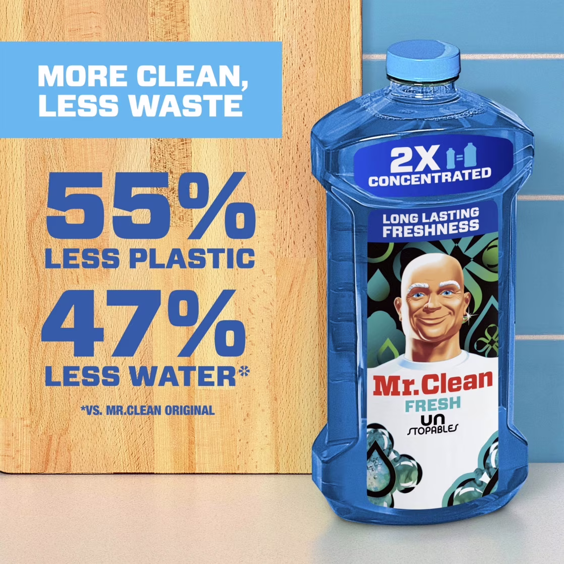 Mr. Clean Multi-Surface All Purpose Cleaner, Concentrated Liquid Formula, Unstopables Fresh Scent (23 fl oz) cgNjf - Image 7