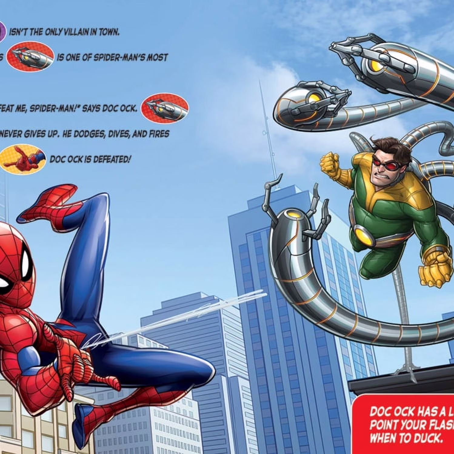 PHOENIX INTL Marvel Spider-Man: Here Comes Spider-Man! Interactive Sound Book and Flashlight Set (Hardcover) r0dLC