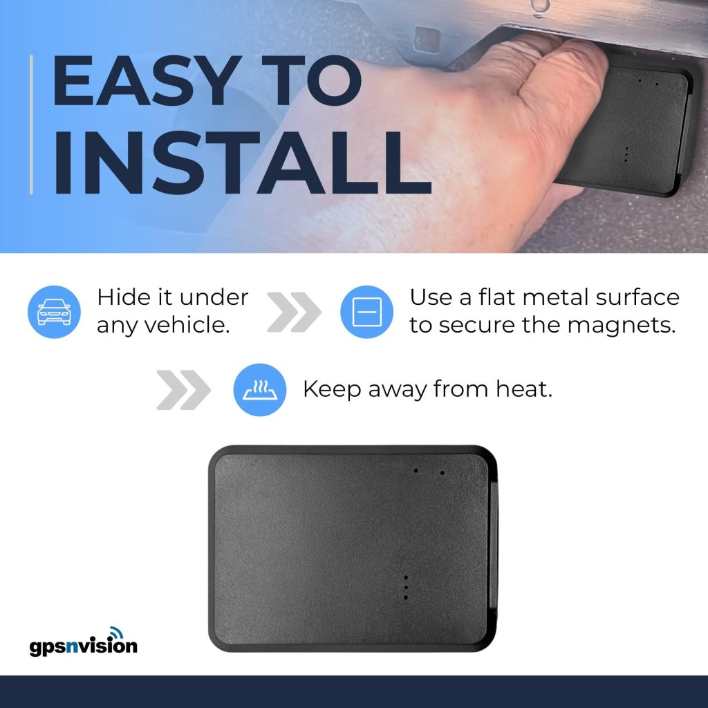 GPSnVision Magnetic Real-Time 4G LTE Vehicle GPS Tracker (Black, 0.1 oz) iut4l