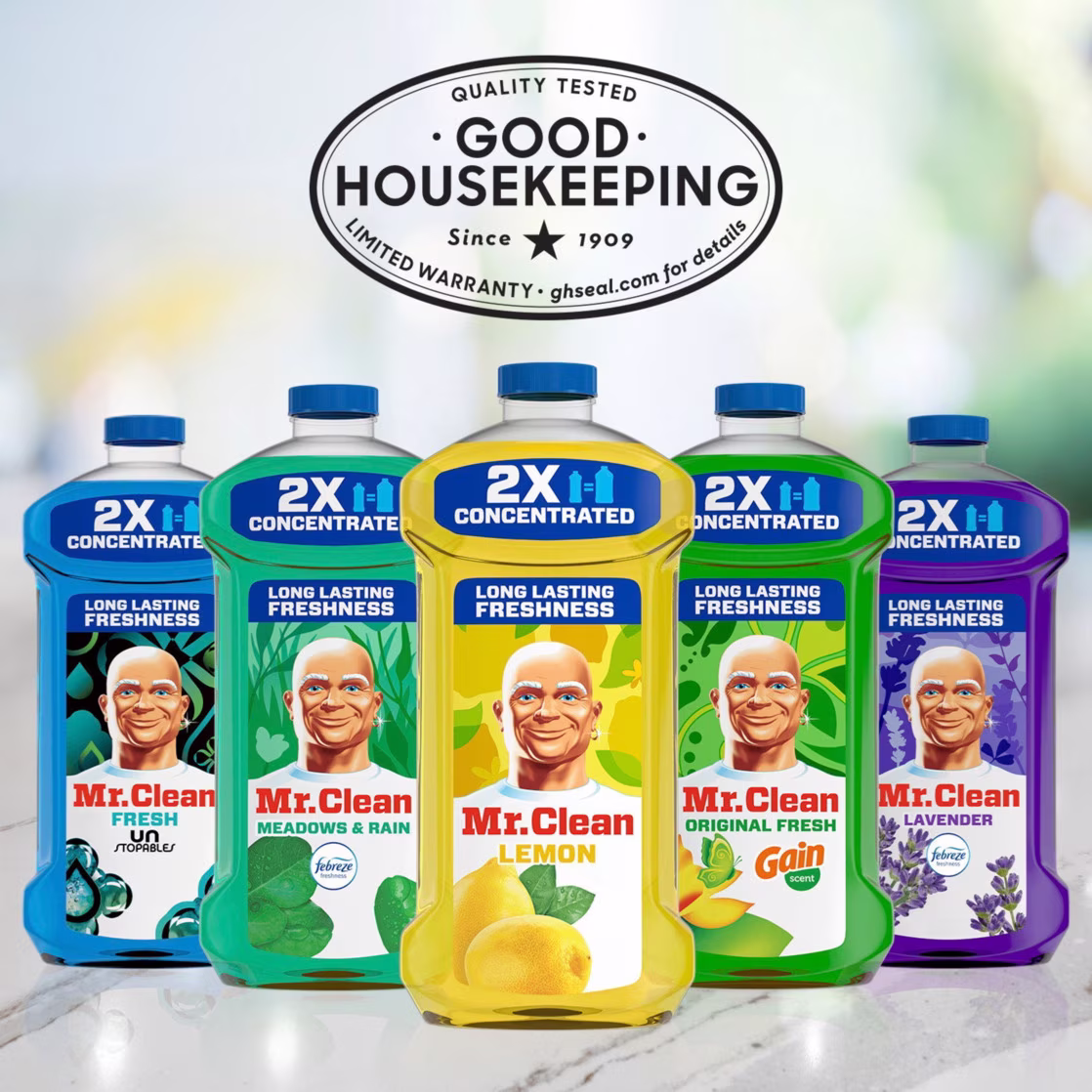 Mr. Clean Multi-Surface All Purpose Cleaner, Concentrated Liquid Formula, Unstopables Fresh Scent (23 fl oz) cgNjf - Image 3