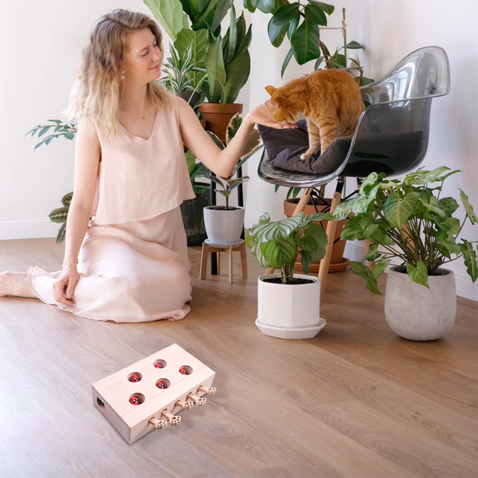 PetyPety Interactive Cat Scratching Board with Mouse Toy (2.5 lb) 4s0cP