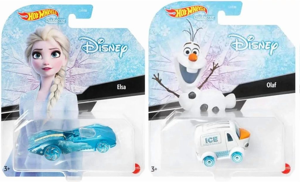 Hot Wheels Disney Frozen Character Cars Elsa and Olaf Die-Cast Vehicle Set (2-Pack) e7bCd