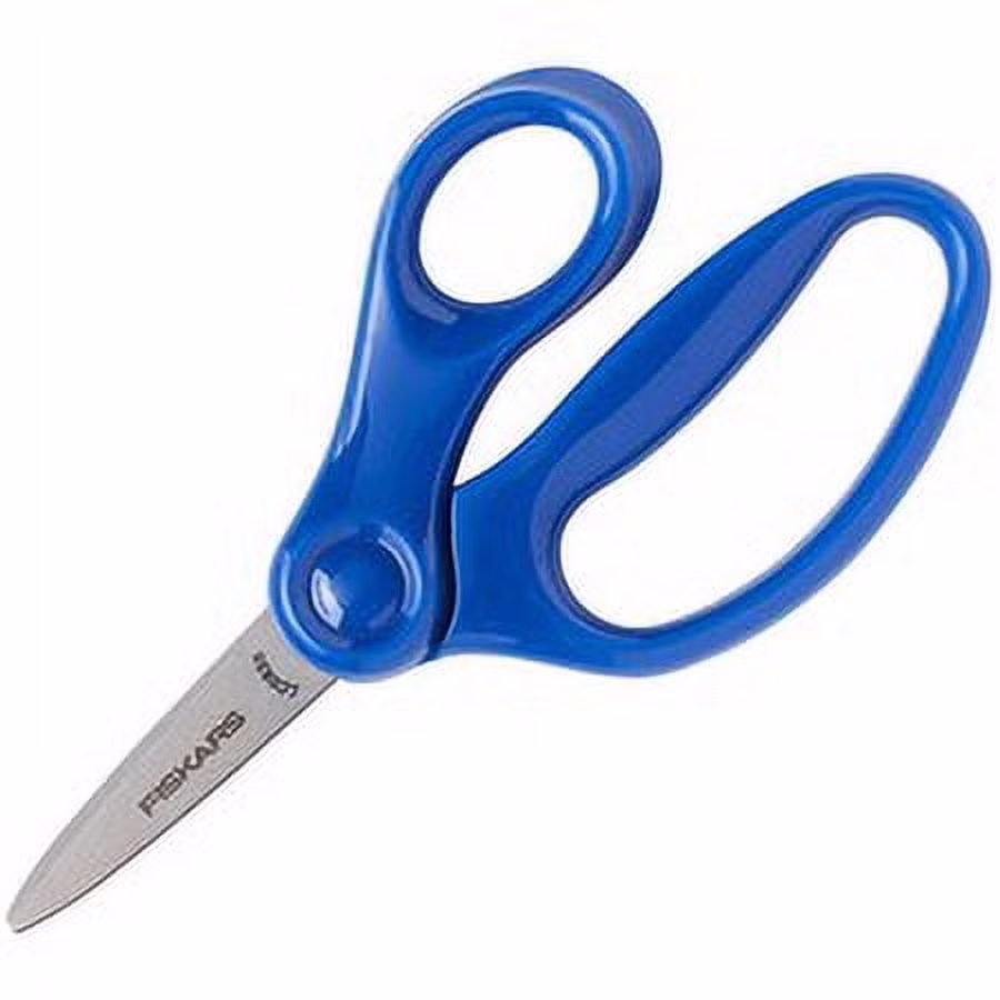 Fiskars Kids Scissors with Safety Edge Blades (Blue, 5 in, 5-Pack) 1lhSj