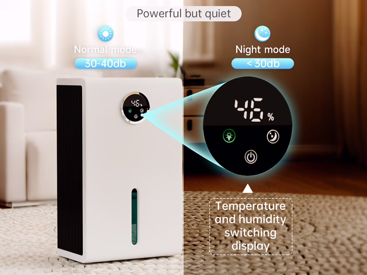 Topteng Dehumidifier for Home, Quiet Portable Air Dryer with LED Touch Screen and 7-Color Ambient Light (White, 120 oz) 4noDo - Image 12